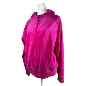 Vintage Y2K I.E. Relaxed Hot Pink Full Zip Hooded Sweatshirt